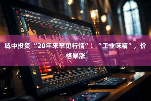 城中投资 “20年来罕见行情”！“工业味精”，价格暴涨